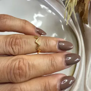 Anel Falange Zig Zag - Banhado a Ouro 18K