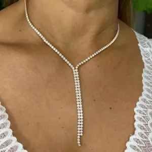 Colar Estilo Gravatinha Riviera Redonda - Banhado a Ouro 18K