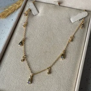 Colar Gota Zirconia - Banhado a Ouro 18k