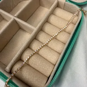 Pulseira Infantil Riviera Zircônias - Banhado a Ouro 18K