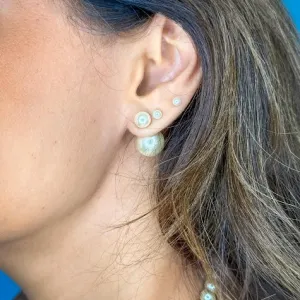 Brinco 2 Pérolas Inspiração Joia - Banhado a Ouro 18K