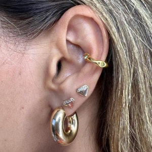 Piercing Fake Juliete - Banhado a Ouro 18K