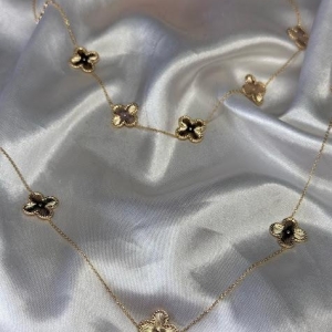 Colar Trevo Textura 50cm - Banhado a Ouro 18K