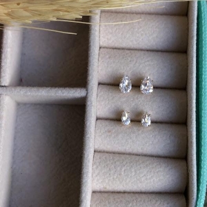 Brinco Gotinha Zircônia 6mm - Banhado a Ouro 18K