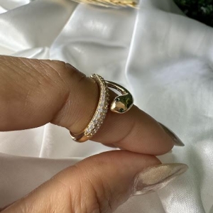 Anel Serpente Cravejado - Banhado a Ouro 18K