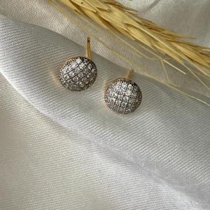 Brinco Redondo Cravejada Zircônia - Banhado Ouro 18K