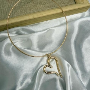 Choker Aro Coração - Banhado a Ouro 18K