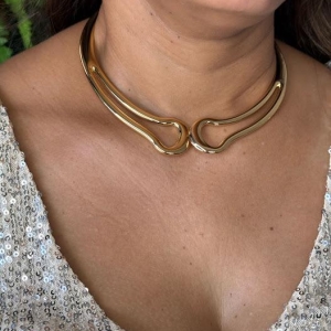 Choker Aro Orgânico - Banhado em Verniz Italiano