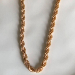 Choker Torcida Malha Oca - Banhado a Ouro 18K