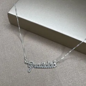 Colar Gratidão - Prata 925