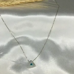 Colar Olho Grego Triângulo - Prata 925