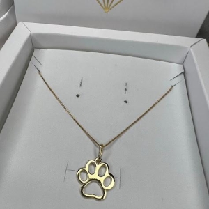 Colar Pata de Pet  - Banhado a Ouro 18K