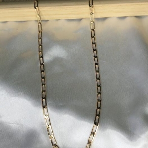 Corrente Elo Grumet Alongado 60cm - Banhado a Ouro 18K