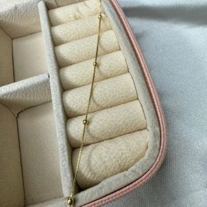 Pulseira Infantil com Bolinhas - Banhado a Ouro 18K