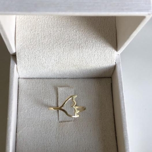 Anel Rabo de Sereira Vazado - Banhado a Ouro 18K