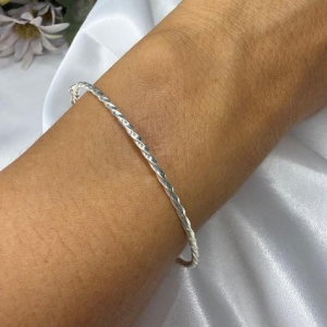 Bracelete Fio Torcido - Prata 925