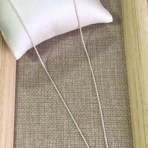 Colar Longo Fio Baiano Fininho 70cm - Prata925