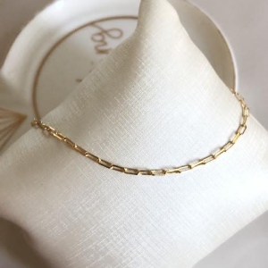 Pulseira Corrente Cartier Fininha - Banhado a Ouro 18K