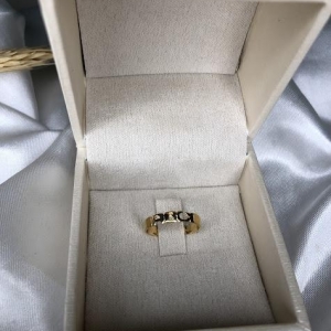 Anel ABC Aro Liso - Banhado a Ouro 18k