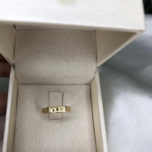 Anel ABC Chapinha - Banhado a Ouro 18k