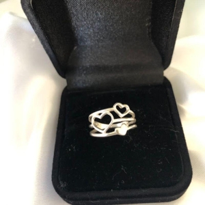 Anel Arp Triplo 3 Corações - Prata 925