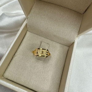 Anel Formatura ABC - Banhado a Ouro 18K