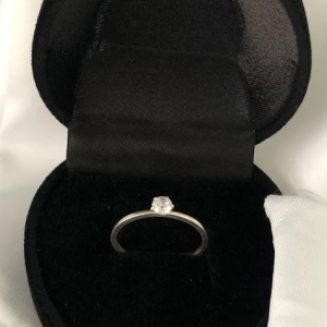 Anel Solitário Fininho - Prata 925