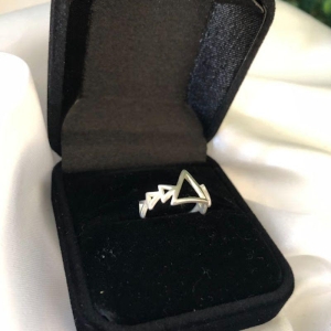 Anel Triângulos -  PRATA 925