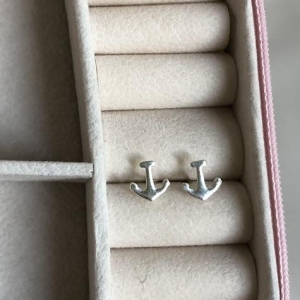 Brinco Âncora Pequeno - Prata 925