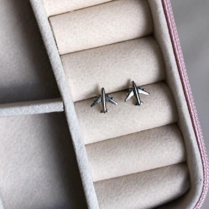 Brinco Aviãozinho Pequeno - Prata 925