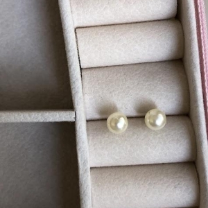 Brinco Bola de Pérola - Prata 925