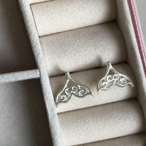 Brinco Rabo de Sereia Detalhado - Prata 925