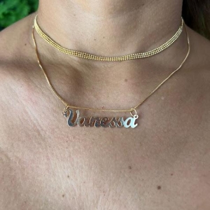 Colar Personalizado Vanessa - Banhado a Ouro 18k
