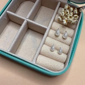 Brinco Gota PP Renda Italiana - Prata 925