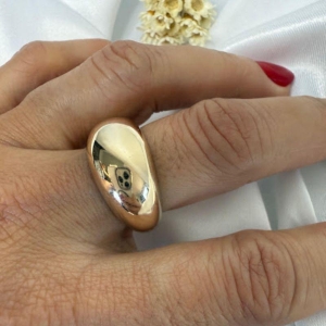 Anel Liso Bold - Banhado a Ouro 18K