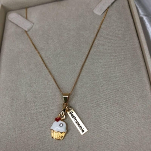 Colar Profissão Gastronomia Cup Cake - Banhado a Ouro 18K