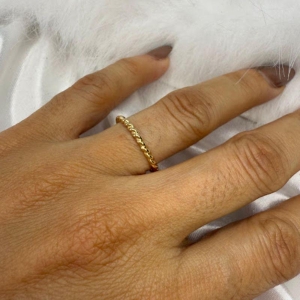 Anel Trançado - Banhado a Ouro 18K