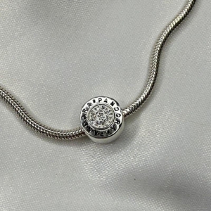 Berloque Separador Cravejado Inspiração Joia - Prata 925