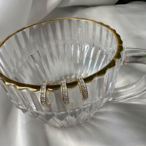 Piercing Fake com Cravejado Zircônias (Und) - Banhado a Ouro 18k