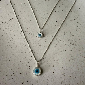 Pingente Olho Grego Madre Pérola P - Prata 925