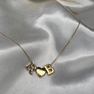 Colar Pingente Coração Liso - Banho Ouro 18K