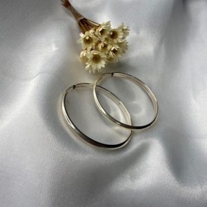 Argola Fio Arredondado - Prata 925