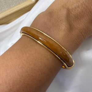 Bracelete Esmaltado Caramelo - Banhado em Verniz Italiano