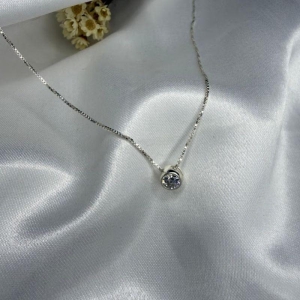 Colar Choker Ponto de Luz Redondo 5mm - Prata 925