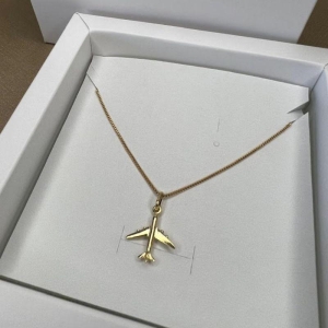 Colar Pingente Aviãozinho - Banhado a Ouro 18k