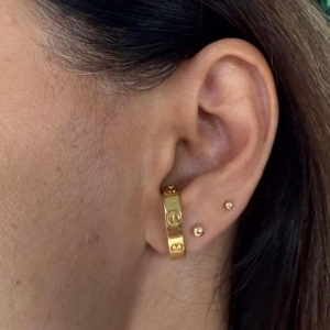 Ear Hook Inspiração Joia - Banhado a Ouro 18k