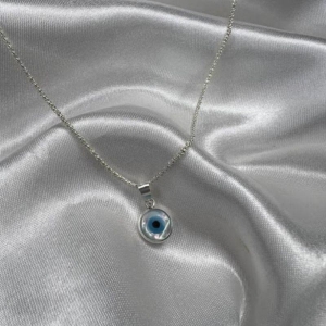 Pingente Olho Grego Madrepérola Médio - Prata 925