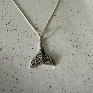 Pingente Rabo de Sereia em Prata Envelhecida - Prata 925