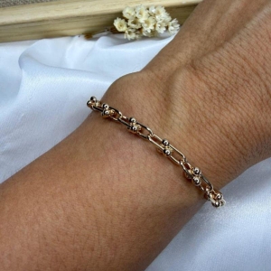 Pulseira Inspiração Joia -Banhado a Ouro 18k