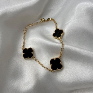 Pulseira Três Trevos Inspiração Joia - Banhado a Ouro 18k